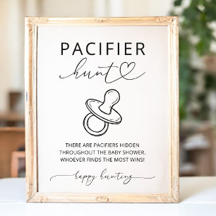 Affiche Panneau de jeu de chasse à la tétine pour Baby Sho