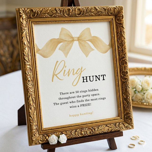 Affiche Panneau de jeu de chasse à l'anneau de mariage ave (Créateur téléchargé)