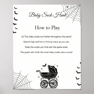 Affiche Panneau de jeu de chasse aux chaussettes de bébé H
