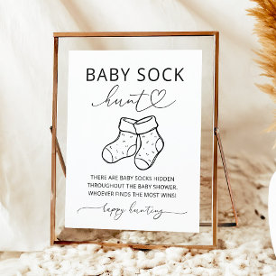 Affiche Panneau de jeu de chasse aux chaussettes pour bébé