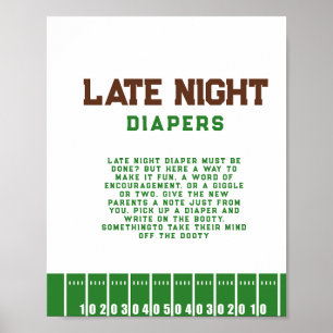 Affiche Panneau de jeu de couche pour soirée bébé thème Fo