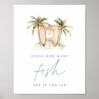Affiche Panneau de jeu de devinette de poissons pour Baby