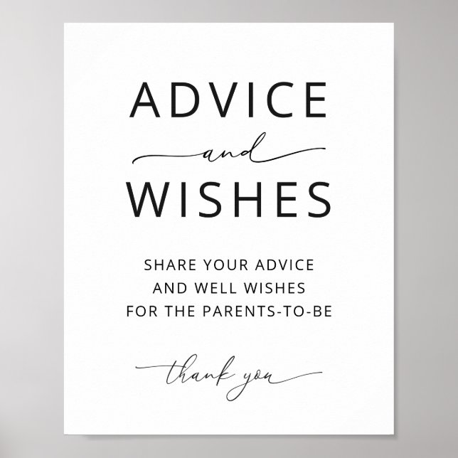 Affiche Panneau de jeu de fête pour vœux et conseils minim (Devant)