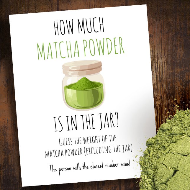Affiche Panneau de jeu de fête sur le thème du Matcha (Créateur téléchargé)
