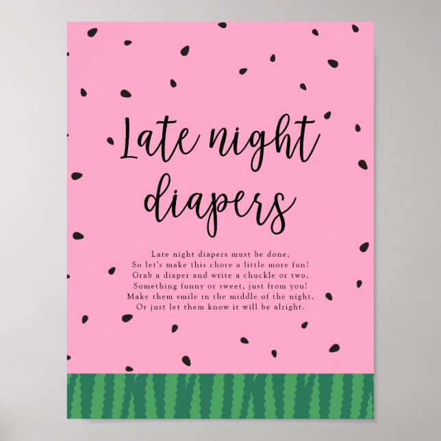 Affiche Panneau de jeu de plongeurs de nuit Watermelon (Devant)