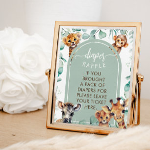 Affiche Panneau de jeu de tirage au sort de couche Jungle 