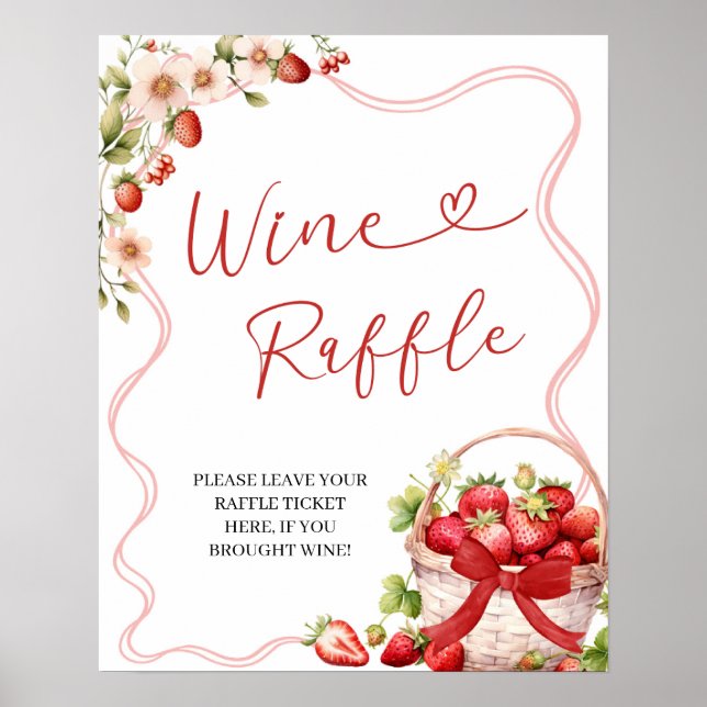 Affiche Panneau de jeu de tirage au sort de vin Coquette B (Devant)