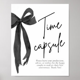 Affiche Panneau de jeu moderne Black Bow Temps Capsule