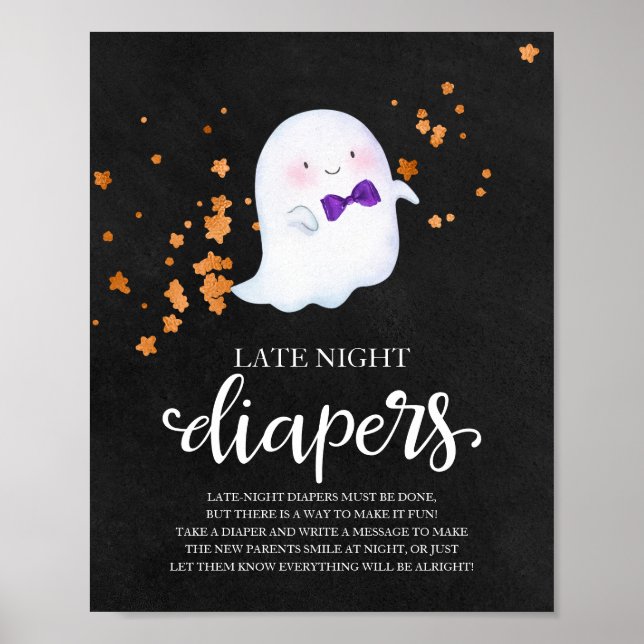 Affiche Panneau de jeu pour Baby Shower : Couches pour la  (Devant)