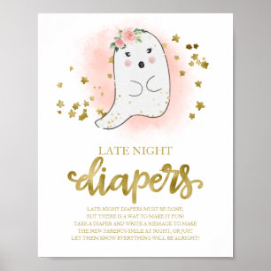 Affiche Panneau de jeu pour Baby Shower : Couches pour tar