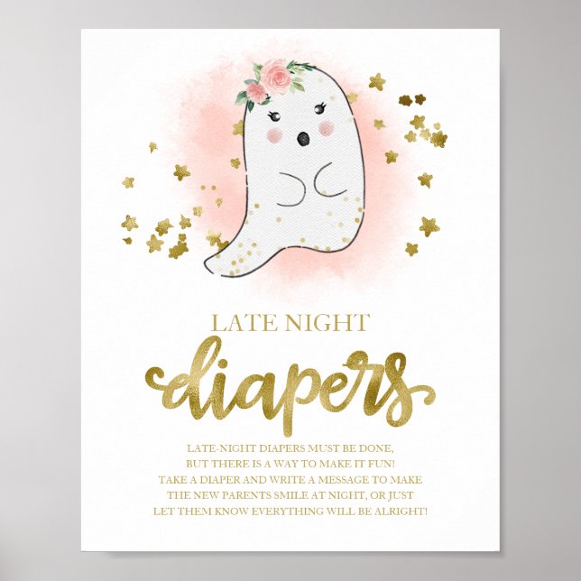 Affiche Panneau de jeu pour Baby Shower : Couches pour tar (Devant)