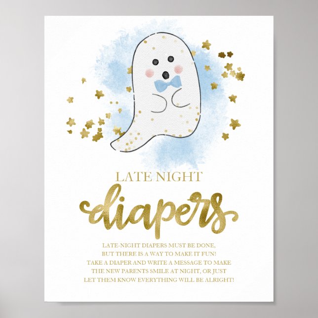 Affiche Panneau de jeu pour Baby Shower : Couches pour tar (Devant)