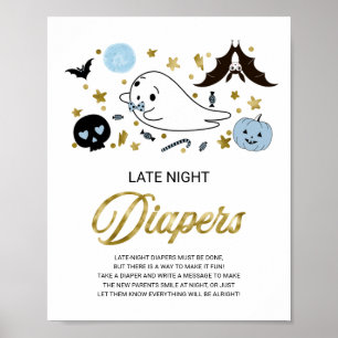 Affiche Panneau de jeu pour Baby Shower : Couches pour tar