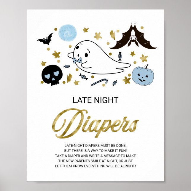 Affiche Panneau de jeu pour Baby Shower : Couches pour tar (Devant)