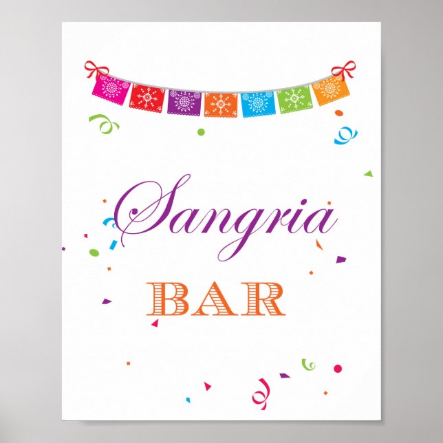 Affiche Panneau de jeu pour Baby Shower Fiesta 8x10 (Devant)