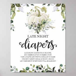 Affiche Panneau de jeu pour Baby Shower : Les couches de n