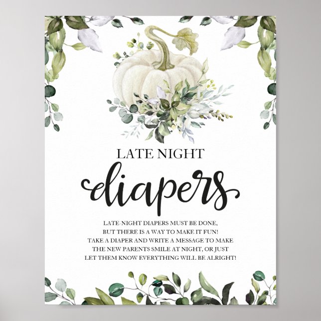 Affiche Panneau de jeu pour Baby Shower : Les couches de n (Devant)