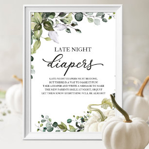 Affiche Panneau de jeu pour Baby Shower : Les couches de n
