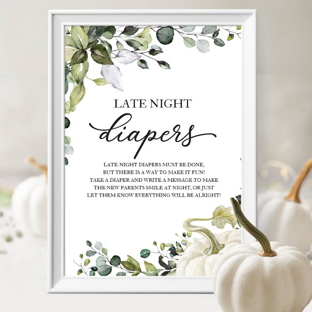 Affiche Panneau de jeu pour Baby Shower : Les couches de n (Créateur téléchargé)
