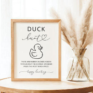 Affiche Panneau de jeu pour Baby Shower Minimaliste - Chas