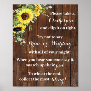 Affiche Panneau de jeu pour une Baby Shower : Mettez une p