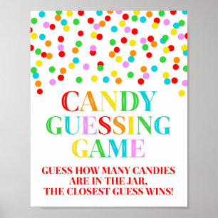 Affiche Panneau de jeu Rainbow Confetti Candy Guider