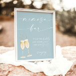 Affiche Panneau de la barre Boho Fête des mariées Mimosa |<br><div class="desc">Cette enseigne de bar Mimosa dispose d'une calligraphie minimaliste et moderne,  parfaite pour s'afficher à votre douche ou à votre poste de bulle de l'événement! Les couleurs du texte et des arrière - plans sont entièrement modifiables —> cliquez sur le bouton "Customiser plus" pour modifier !</div>