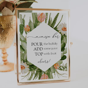 Affiche Panneau de la barre Cactus Mimosa