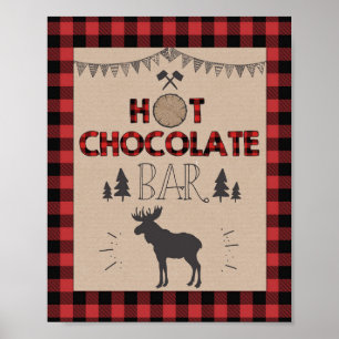 Affiche Panneau de la barre chocolat chaud Lumberjack Coco