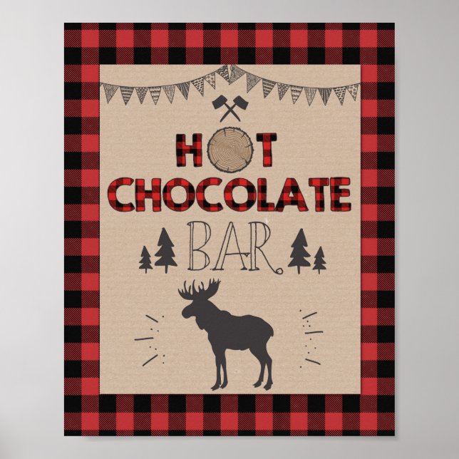 Affiche Panneau de la barre chocolat chaud Lumberjack Coco (Devant)