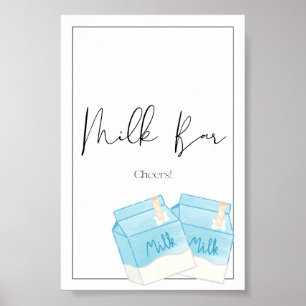 Affiche Panneau de la barre d'anniversaire du lait et des 