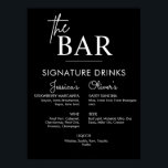 Affiche Panneau de la barre de boisson du Mariage noir imp<br><div class="desc">Le bar mariage moderne et le panneau de boisson signature de l'hôtel Bride and Groom servent des boissons signées et des boissons supplémentaires. Les panneaux de mariage imprimables sont la façon idéale d'imprimer vos panneaux de mariage à la maison. Téléchargez simplement la taille dont vous avez besoin et imprimez-la dans...</div>