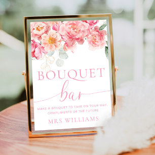 Affiche Panneau de la barre de bouquet florale Piper Peony