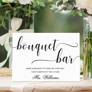 Affiche Panneau de la barre de bouquet minimal moderne de 