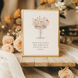 Affiche Panneau de la barre de Brunch et Bubbly Mimosa
