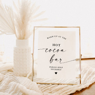 Affiche Panneau de la barre de cacao chaud, minimaliste mo