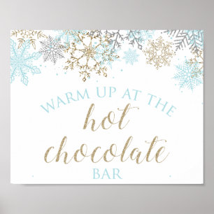 Affiche Panneau de la barre de chocolat chaud Winter Onede