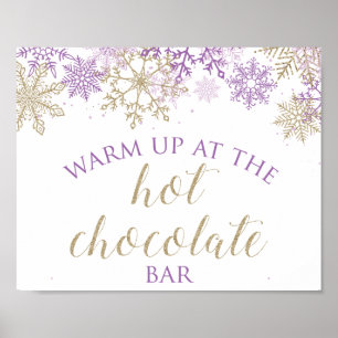 Affiche Panneau de la barre de chocolat chaud Winter Onede