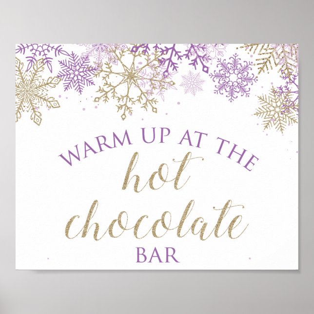 Affiche Panneau de la barre de chocolat chaud Winter Onede (Devant)