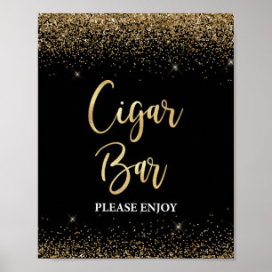 Affiche Panneau de la barre de Cigar Parties scintillant N