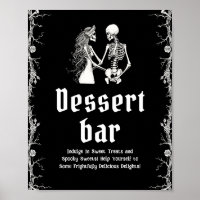 Panneau de la barre de dessert de squelette d'Hall