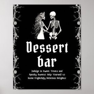 Affiche Panneau de la barre de dessert de squelette d'Hall
