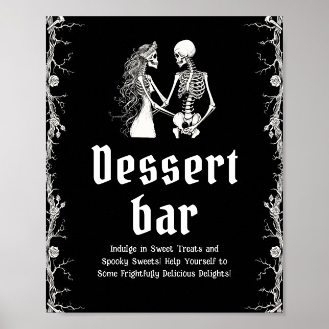 Affiche Panneau de la barre de dessert de squelette d'Hall (Devant)