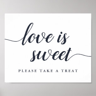Affiche Panneau de la barre de desserts de la marine et de