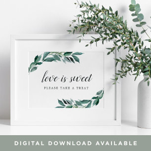 Affiche Panneau de la barre de desserts du Mariage Folift