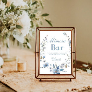 Affiche Panneau de la barre de fleur sauvage d'aquarelle b