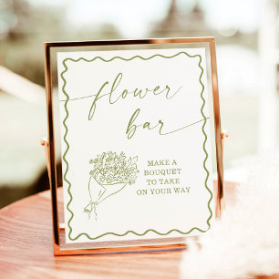 Affiche Panneau de la barre de fleurs, Fête des mariées du