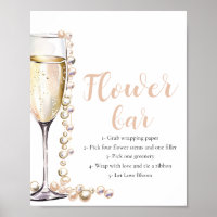 Panneau de la barre de fleurs Gold Pearl & Prosecc