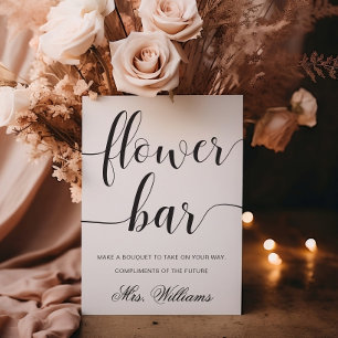 Affiche Panneau de la barre de fleurs minimale moderne de 