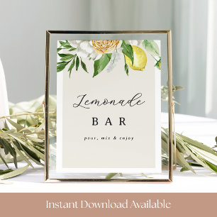 Affiche Panneau de la barre de Lemonade - Décor imprimable